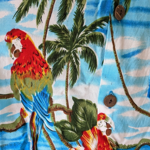 Vintage 90's Short-Sleeve Hawaiian Shirt Medium - Picture 3 of 5